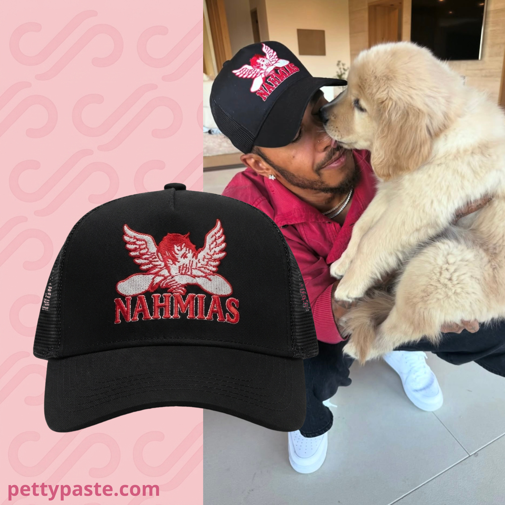 Lewis Hamilton NAHMIAS Angel Logo Embroidered Trucker Hat