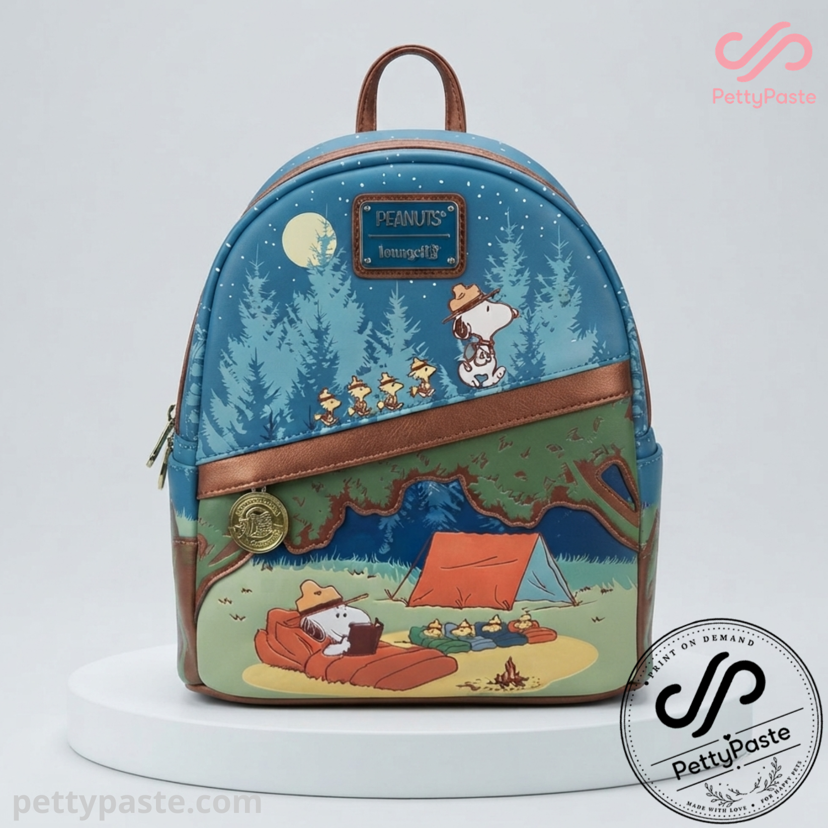 Peanuts Loungefly Snoopy Beagle Scouts Camping Backpack