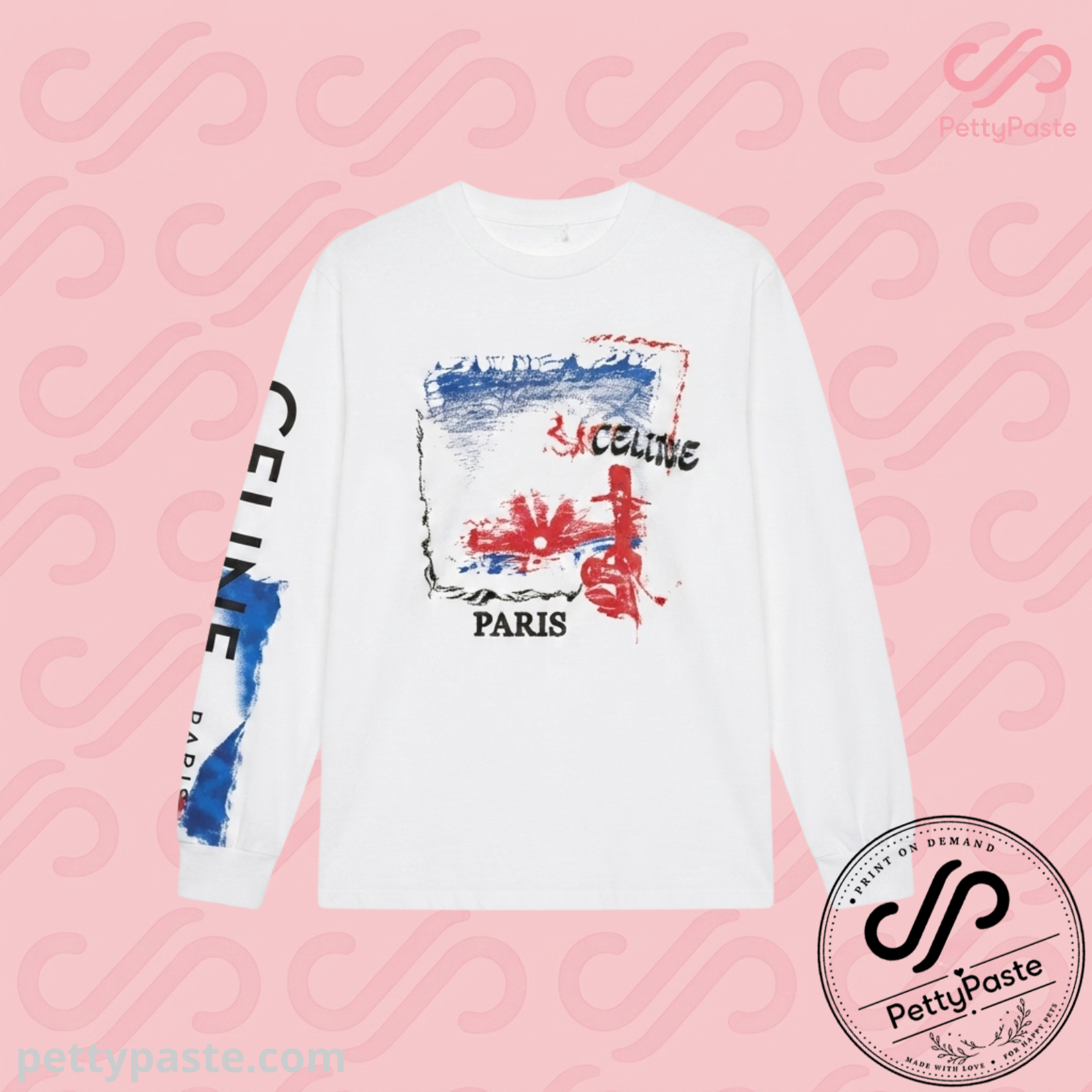 4 BTS V Celine Paris Abstract Graphic Long Sleeve Shirt — image 2