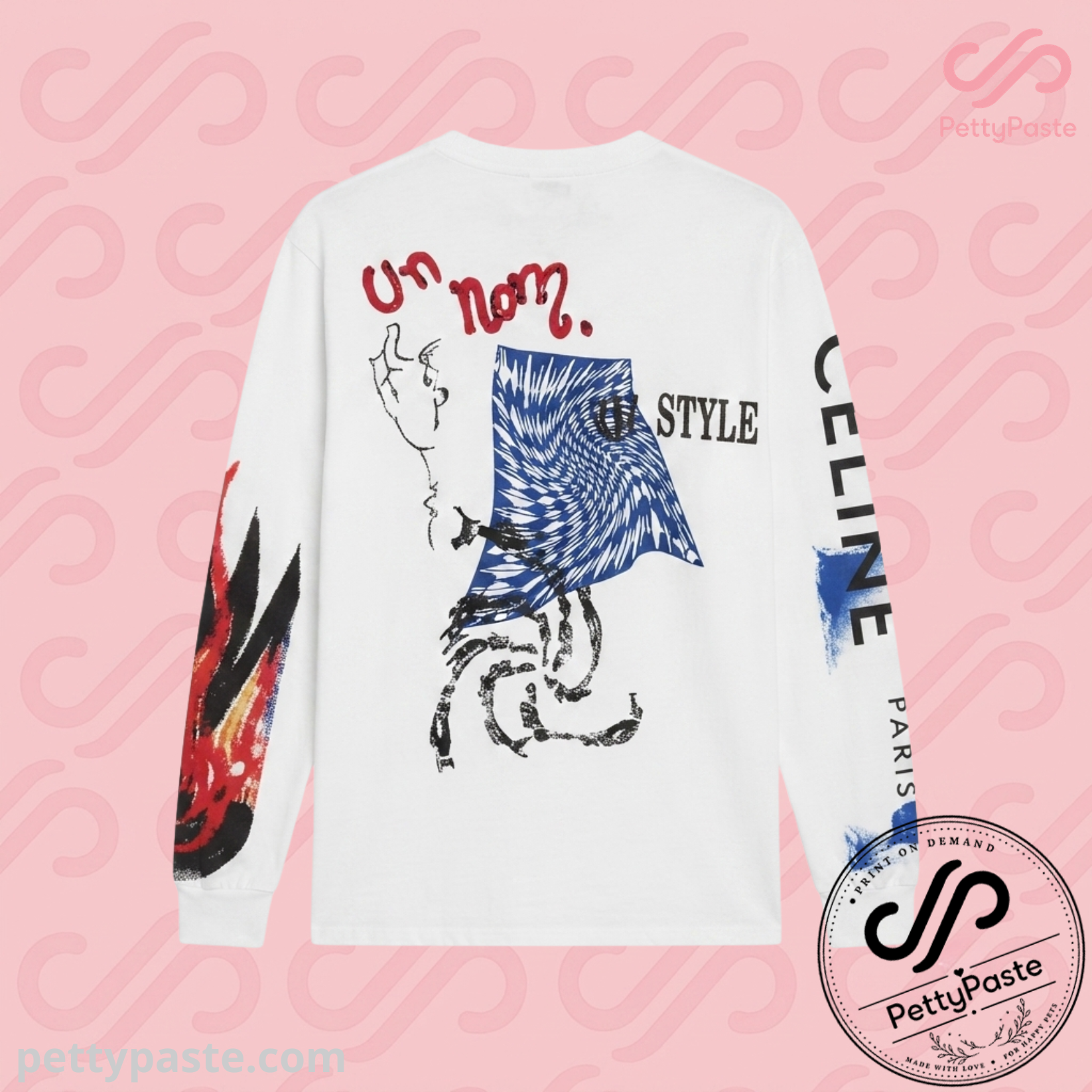 5 BTS V Celine Paris Abstract Graphic Long Sleeve Shirt — image 3