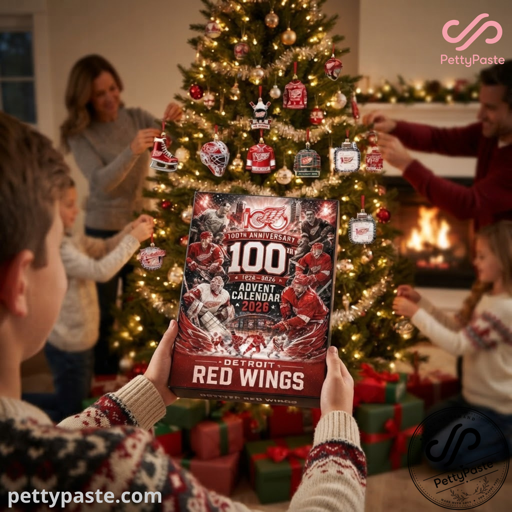 14 Detroit Red Wings 100th Anniversary 1926–2026 Advent Calendar | Hockey Fan Holiday Decor — image 2