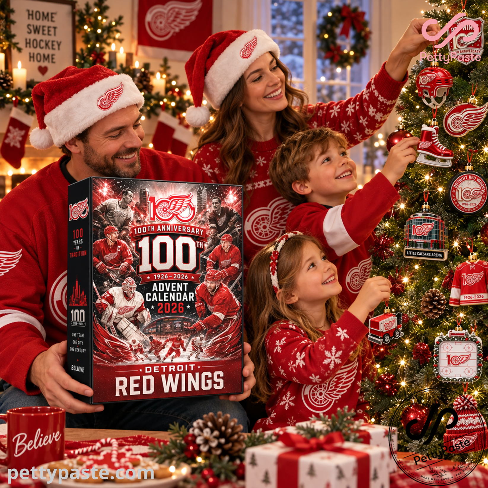 15 Detroit Red Wings 100th Anniversary 1926–2026 Advent Calendar | Hockey Fan Holiday Decor — image 3